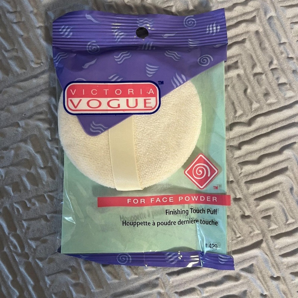 Vtg Victoria Vogue Finishing Touch Puff Large for Face Powder #429 Made in USA